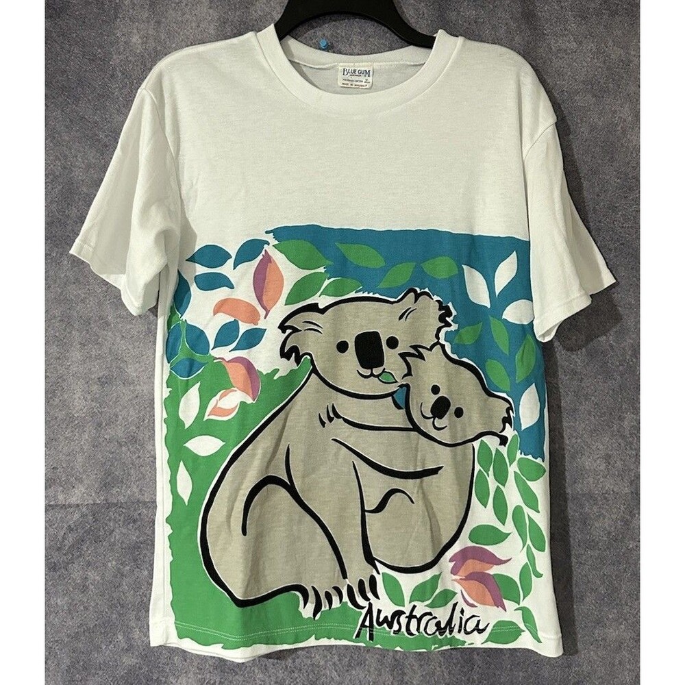 Vintage Bubble Gum Australia Koala Bear Tshirt Y2K Nature Funky Size M (95 cm)